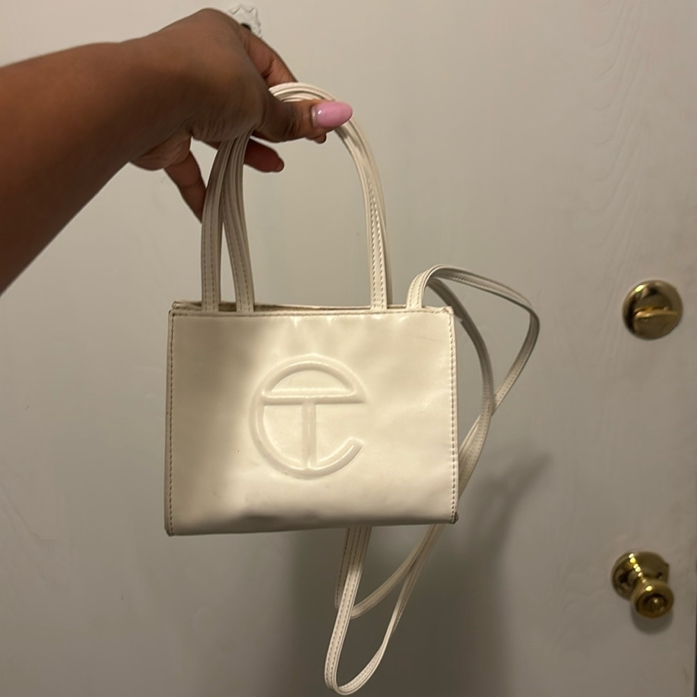 Telfar white small bag